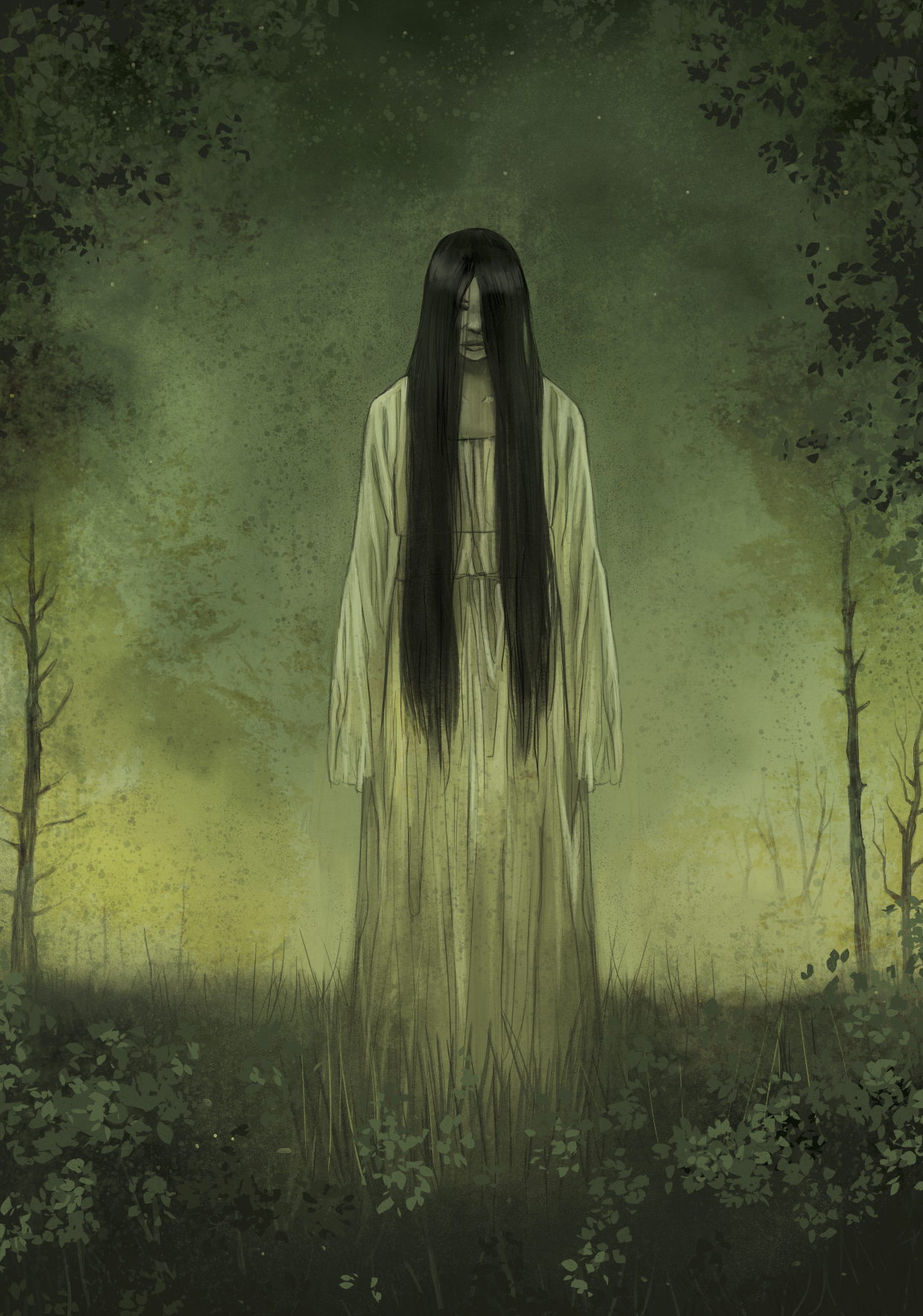 gwisin fantome coréen. illustration de Peter Bergting.