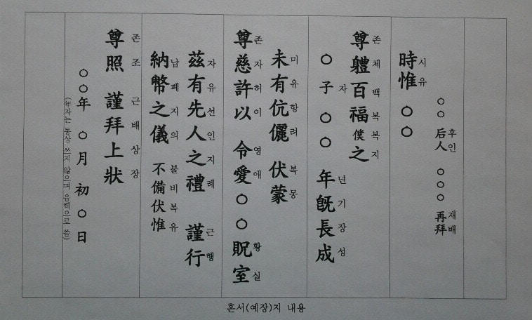 honsoji mariage traditionnel coréen