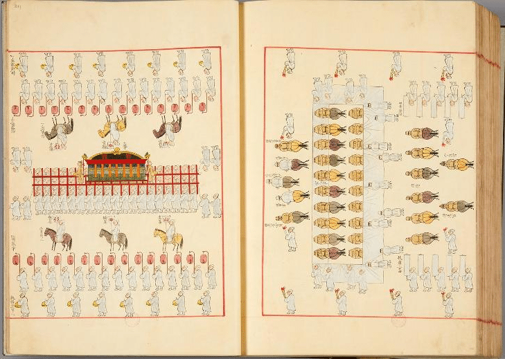 dessin procession funéraire roi rites